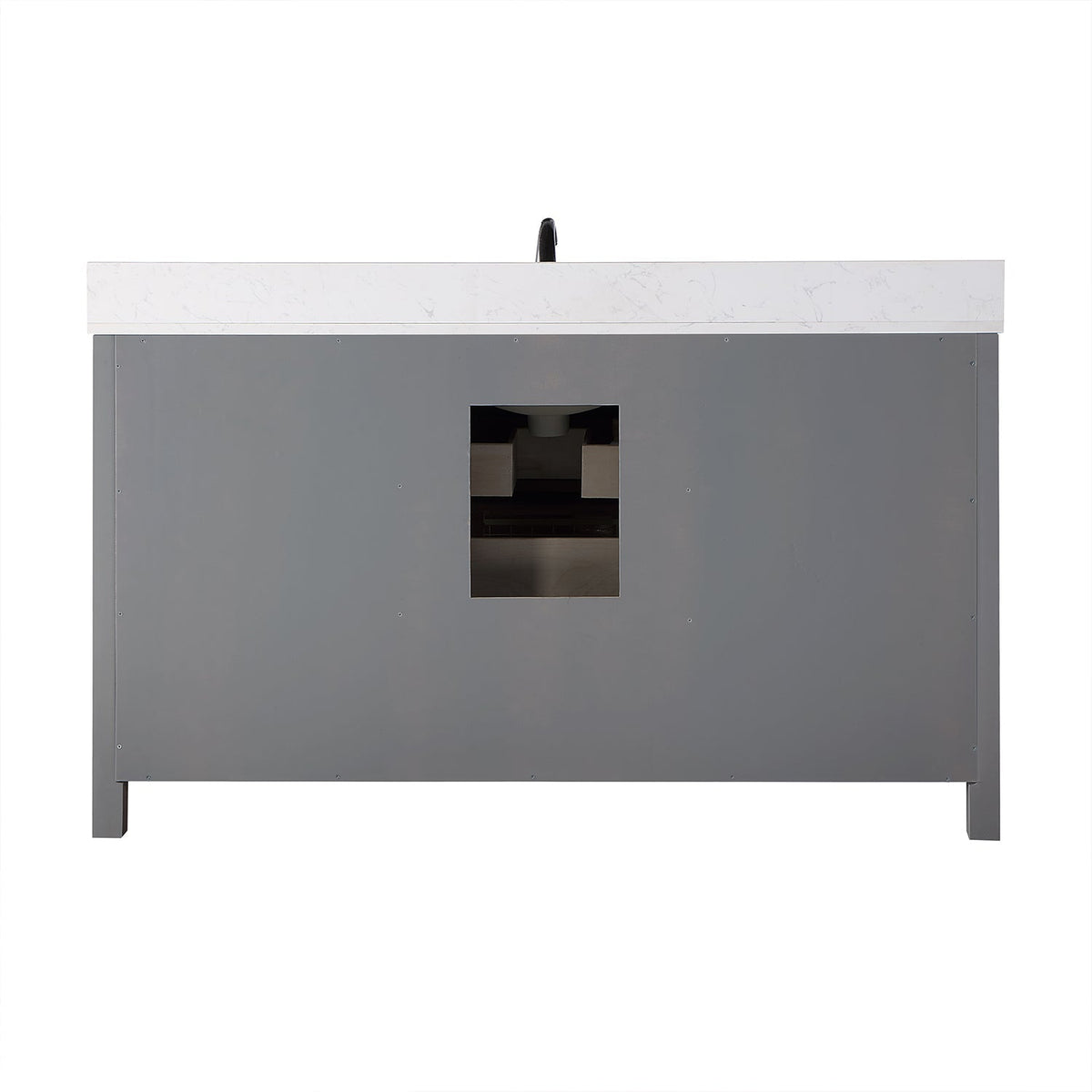 Altair Designs 60" single vanity with top - 536060S-WH-AW-NM