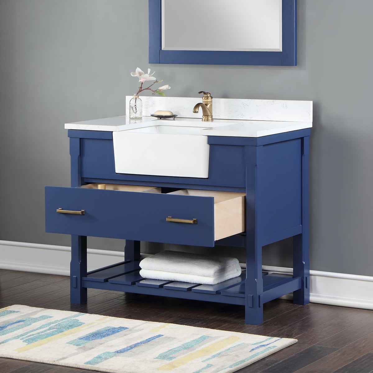 Altair Designs 42" single vanity with top - 537042-JB-AW-NM