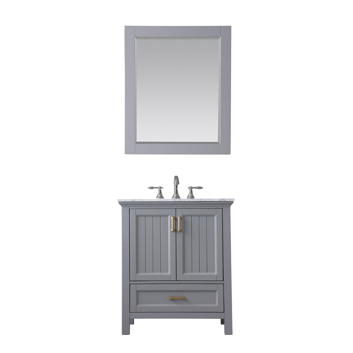 Altair Designs 30" single vanity with top - 538030-WH-CA-NM