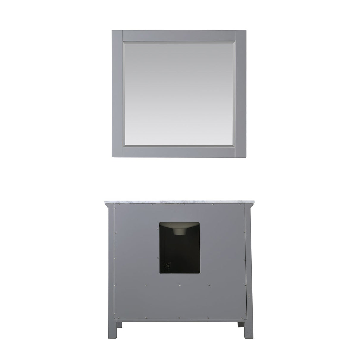 Altair Designs 36" single vanity with top - 538036-WH-CA-NM