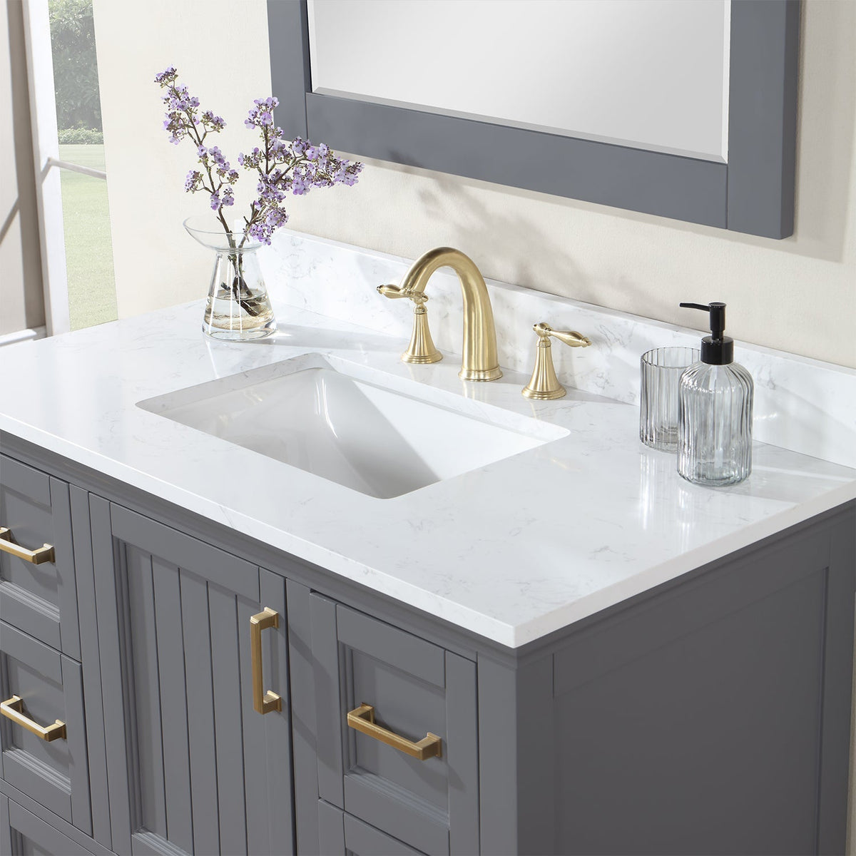 Altair Designs  42" single vanity with top - 538042-CB-AW-NM