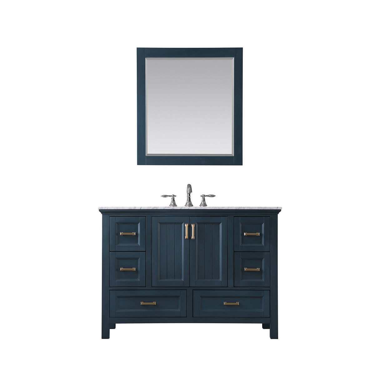 Altair Designs 48" single vanity with top - 538048-WH-CA-NM