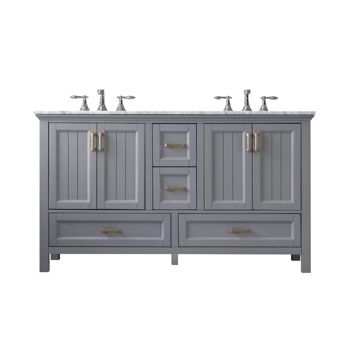 Altair Designs 60" double vanity with top - 538060-WH-CA-NM