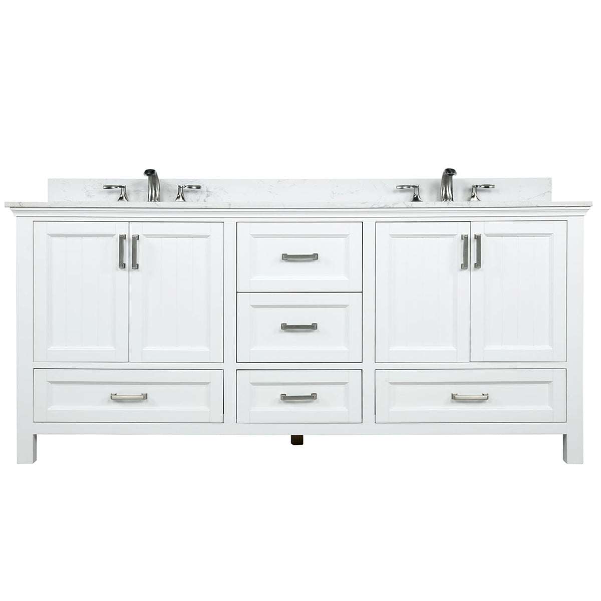 Altair Designs Isla 72" double vanity with top - 538072-CB-AW-NM
