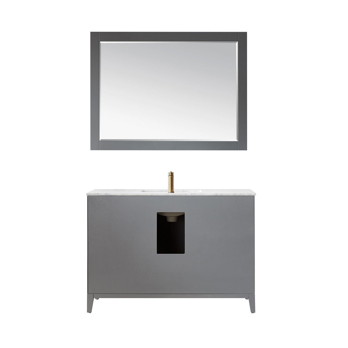 Altair Designs 48" single vanity with top - 541048-WH-CA-NM