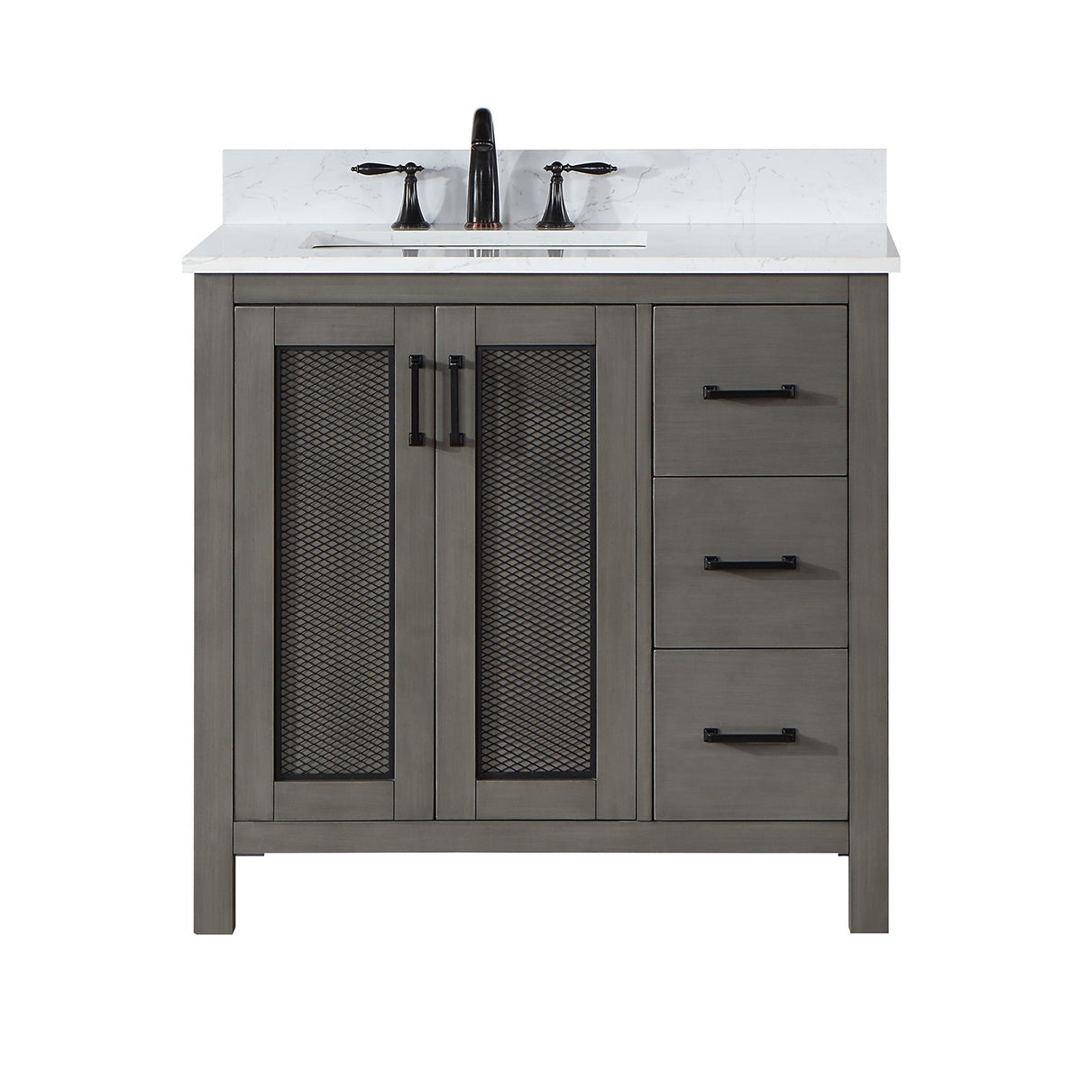 Altair Designs 36" single vanity with top - 542036-GP-AW-NM