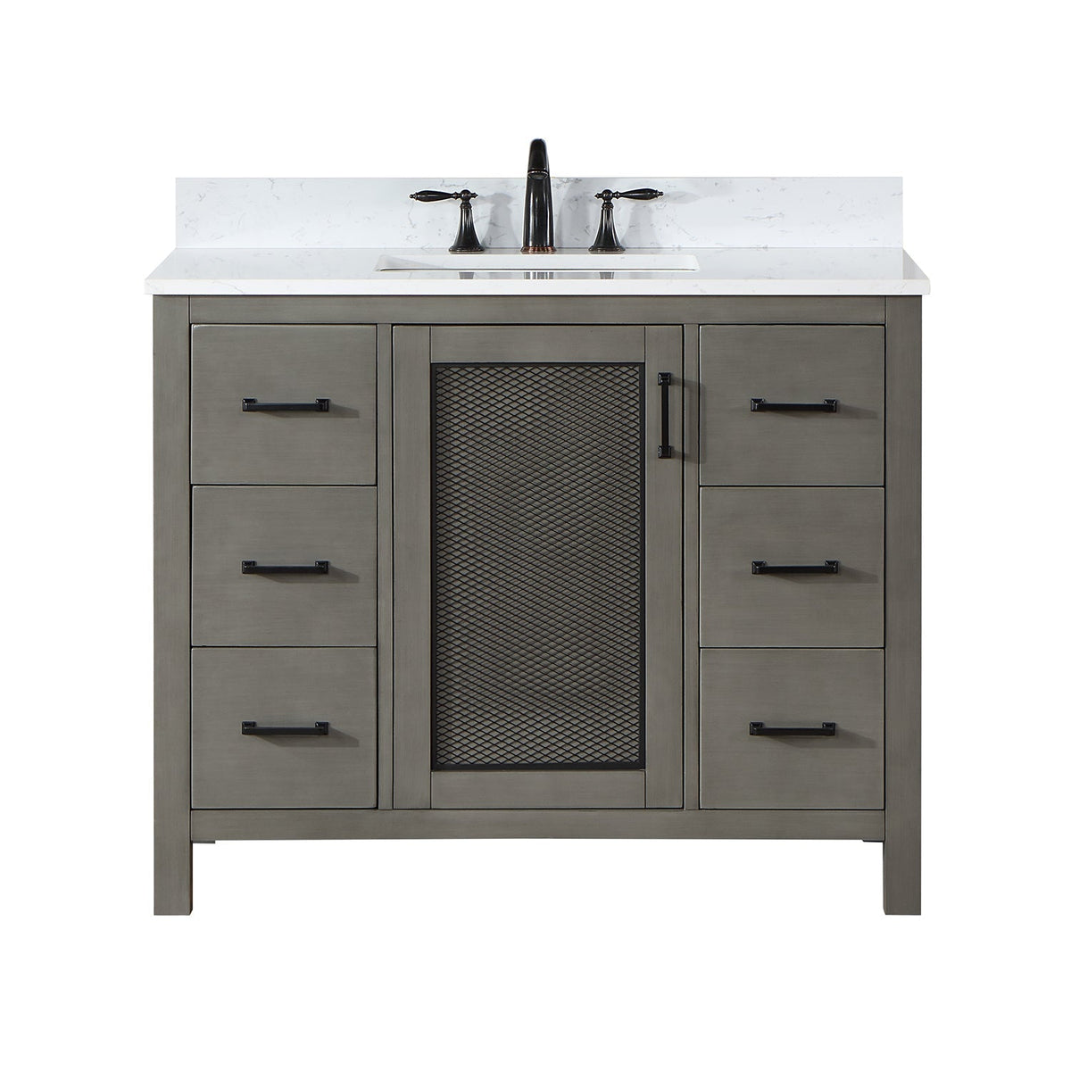 Altair Designs 42" single vanity with top - 542042-GP-AW-NM