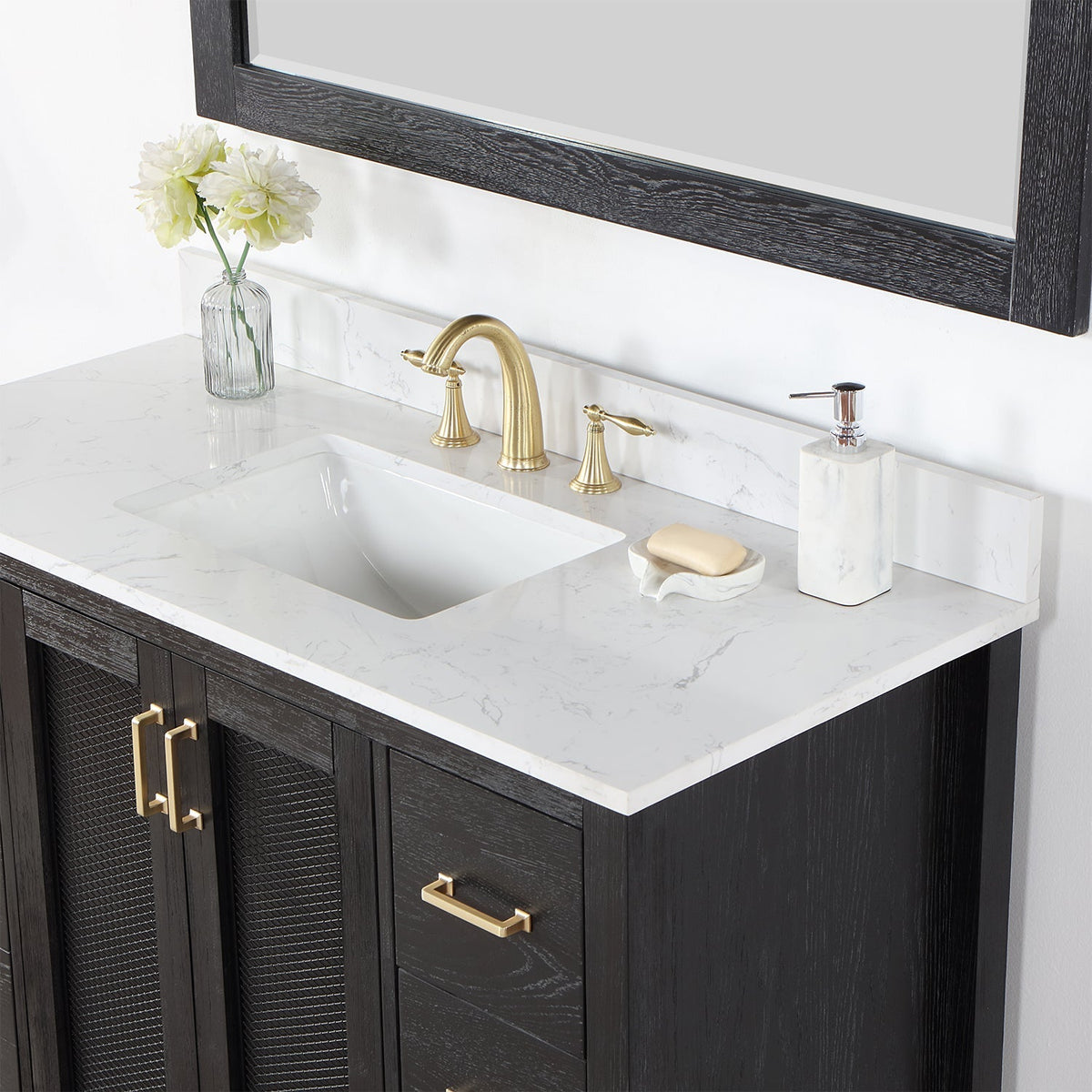 Altair Designs 48" single vanity with top - 542048-GP-AW-NM