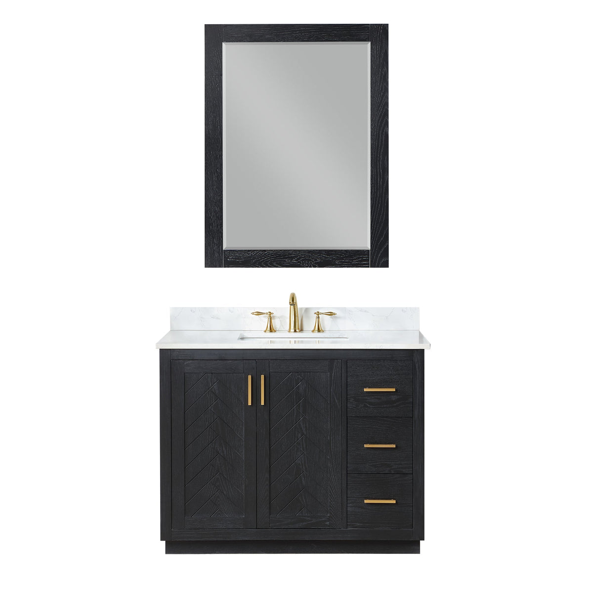 Altair Designs Gazsi 42" single vanity with top - 543042-BO-GW-NM