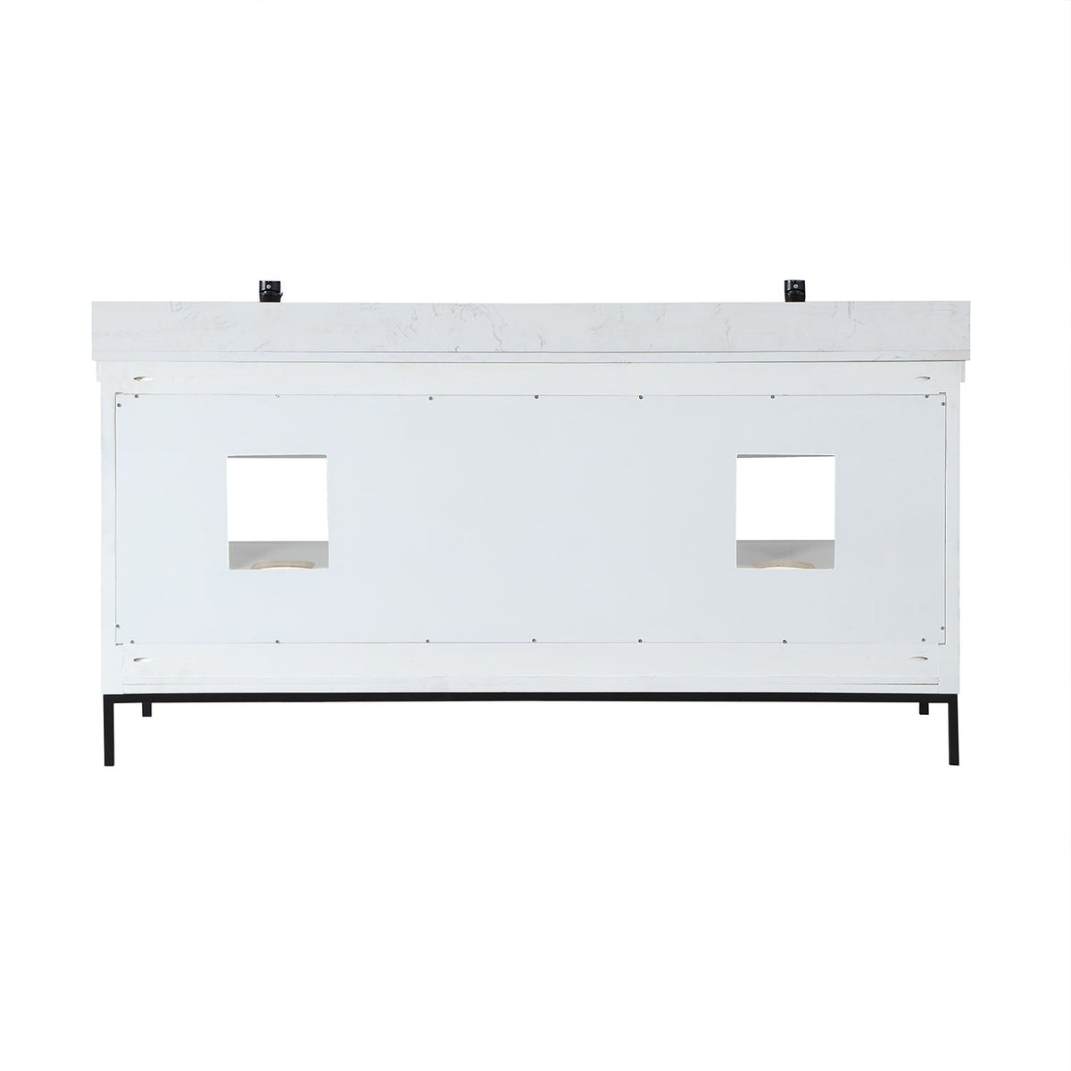 Altair Designs 72" double vanity with top - 545072-WH-AW-NM