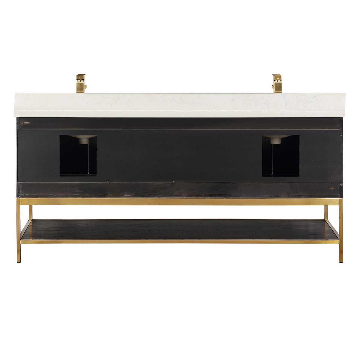 Altair Designs 72" double vanity with top - 546072-WO-GW-NM
