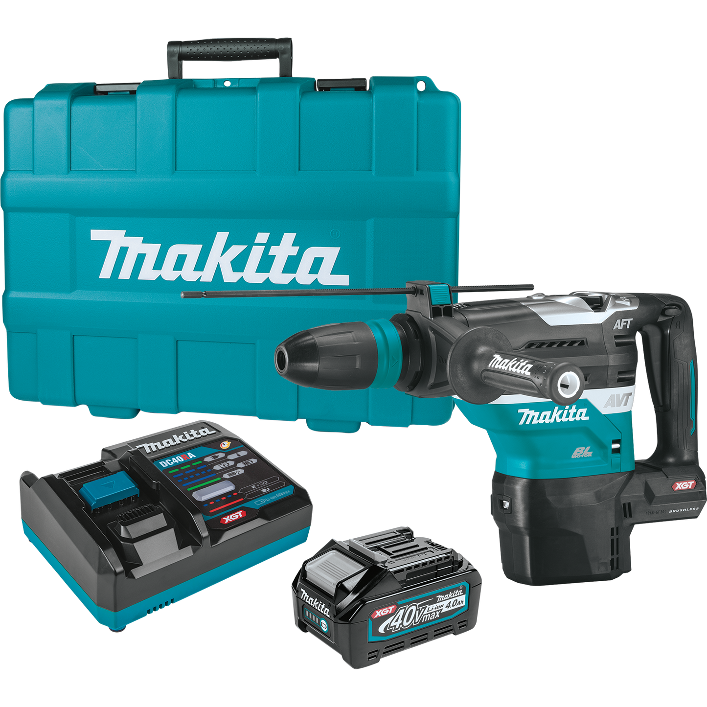Makita (GRH05M1) 40V Max XGT Brushless 1‑9/16 In. SDS‑MAX AVT Rotary Hammer Kit - GRH05M1