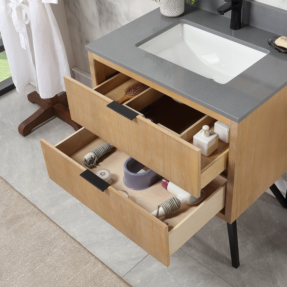 Altair Designs 30" single vanity with top - 548030-WP-CG-NM