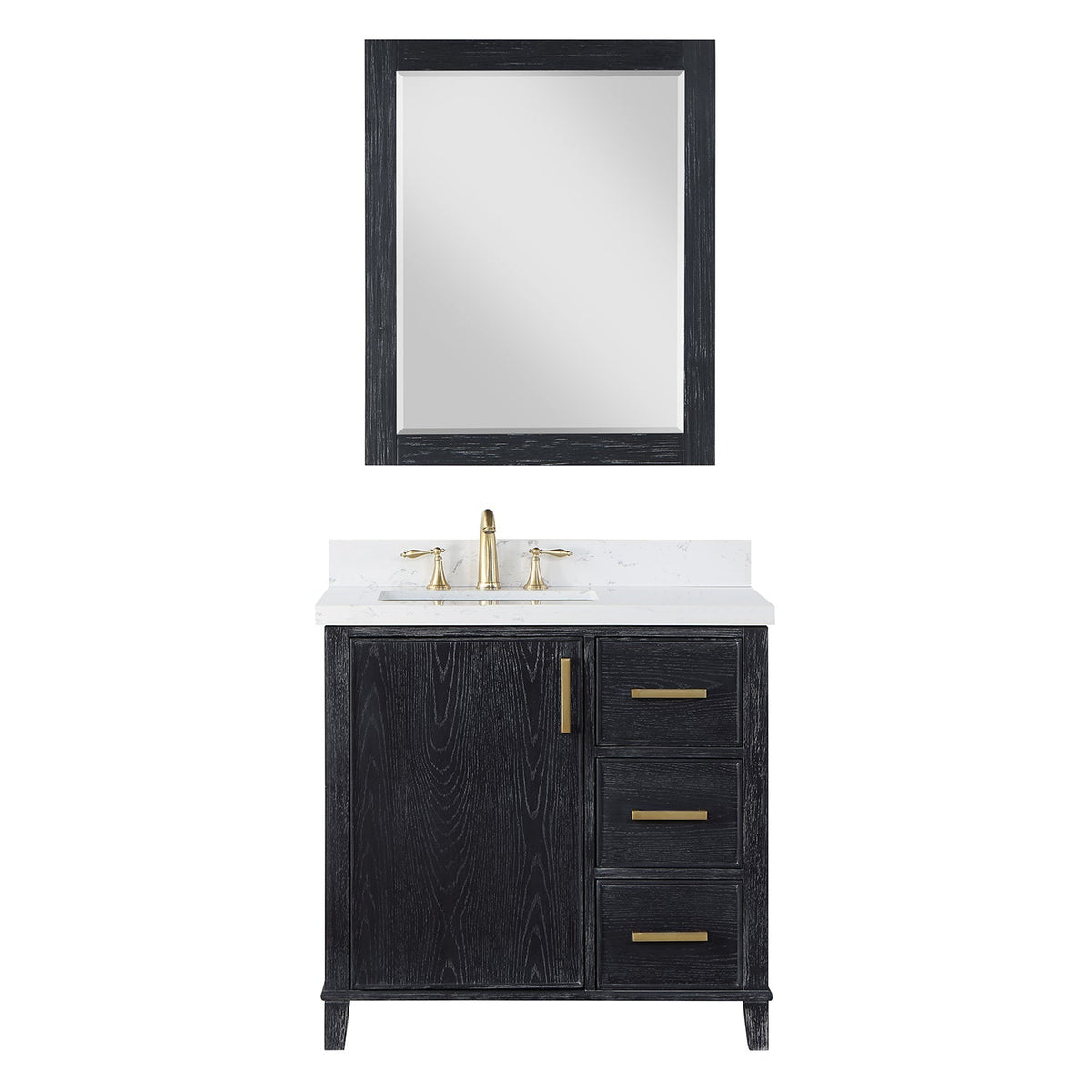 Altair Designs 36" single vanity with top - 549036-BO-AW-NM