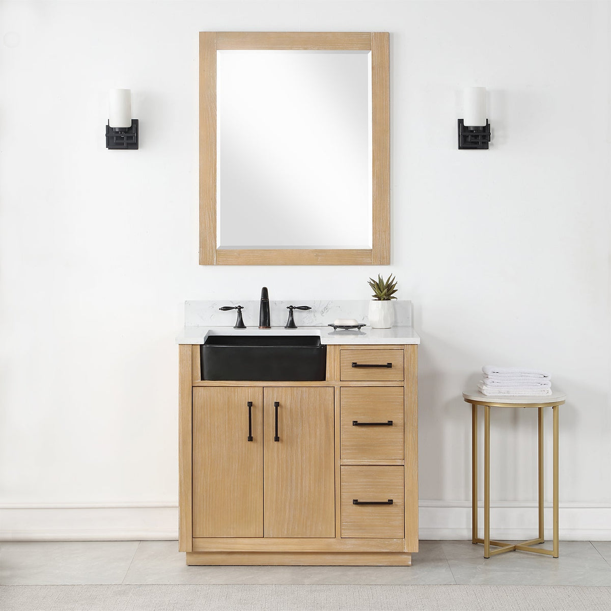 Altair Designs 36" single vanity with top - 550036-WP-AW-NM