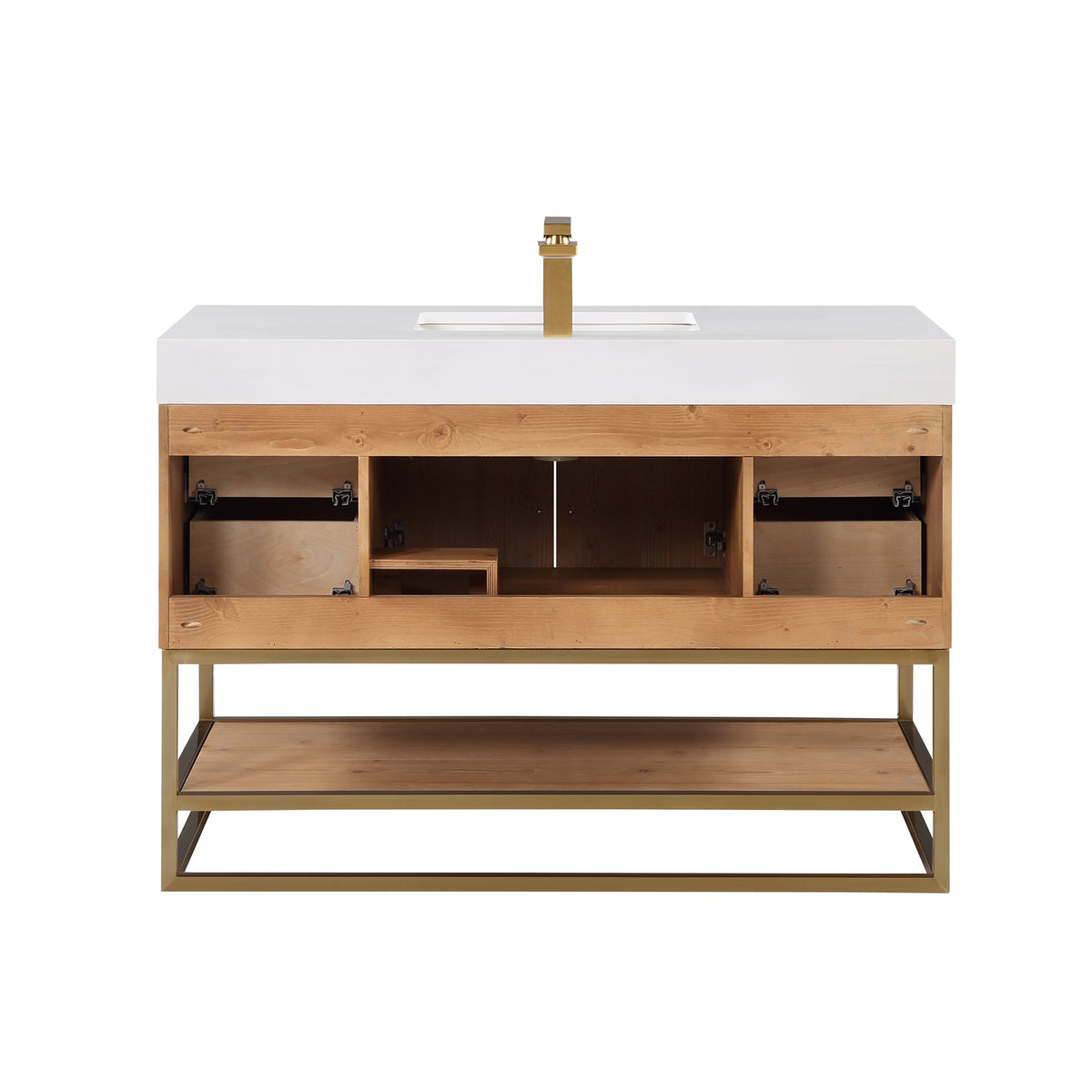 Altair Designs 36"/48"/60" single vanity with top - 552036B-LB-WH-NM