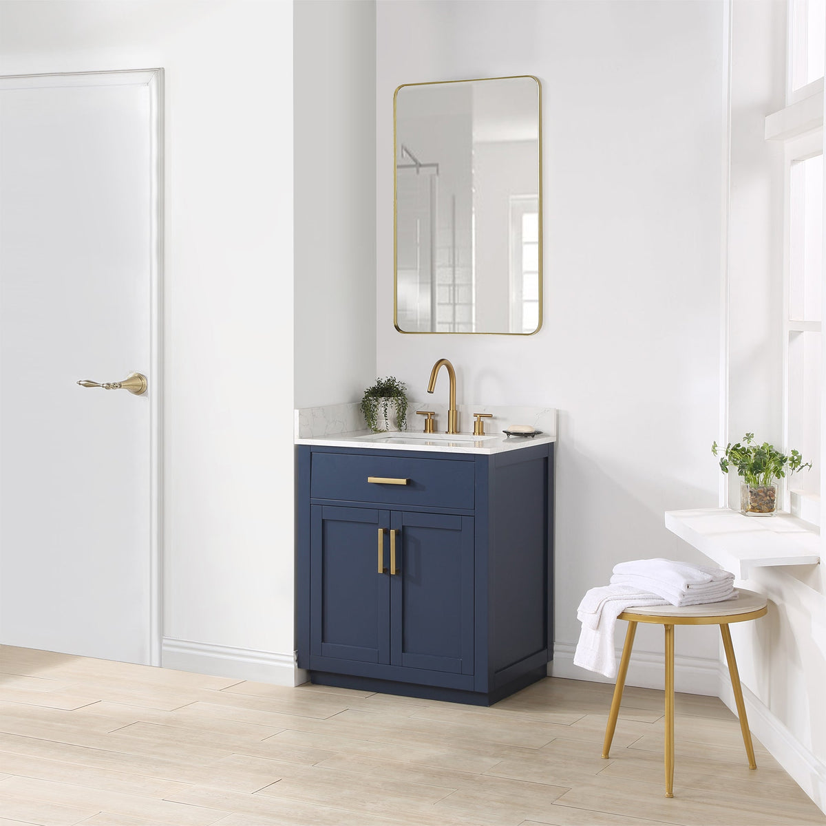Altair Designs 30" single vanity with top - 557030-RB-GW-NM