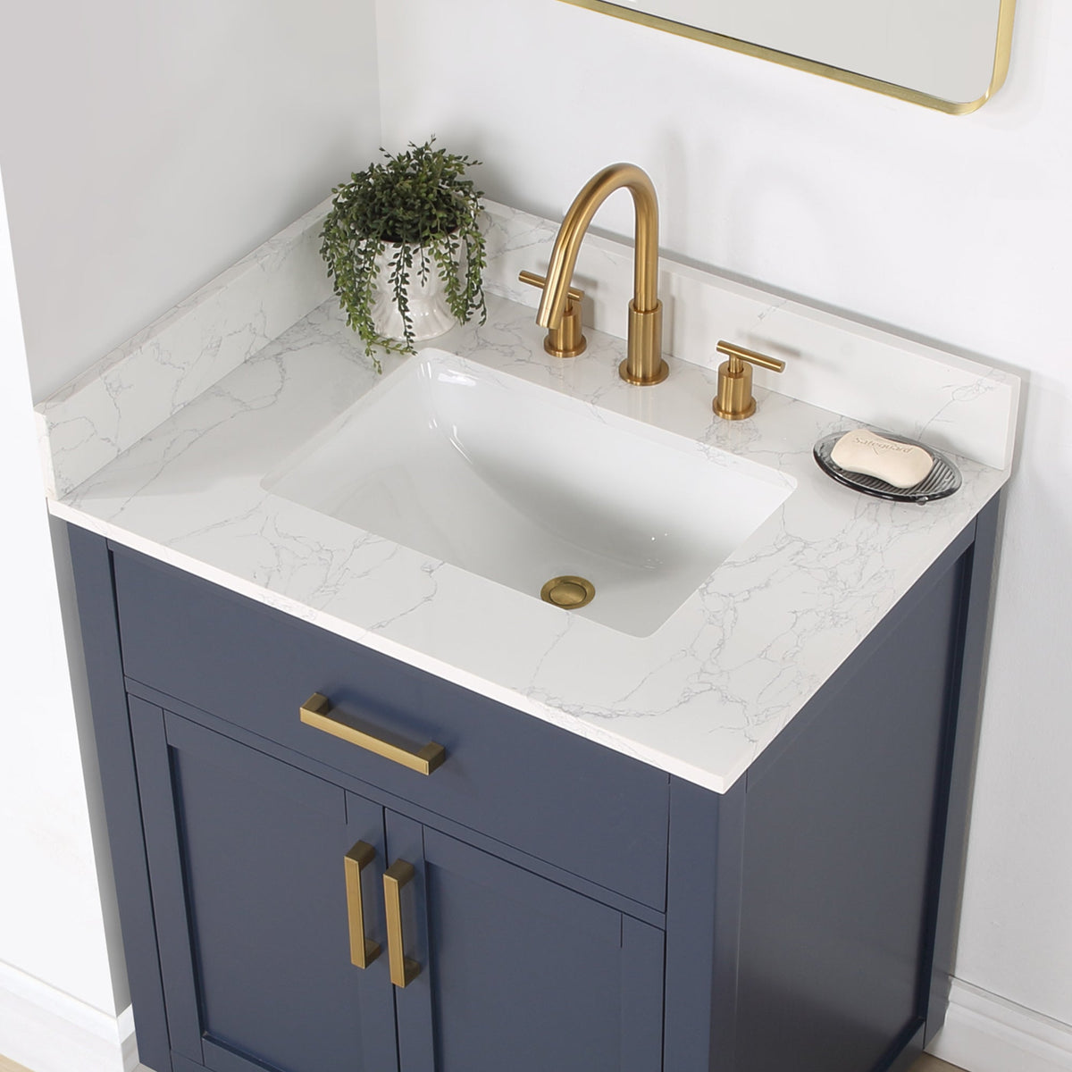 Altair Designs 30" single vanity with top - 557030-RB-GW-NM