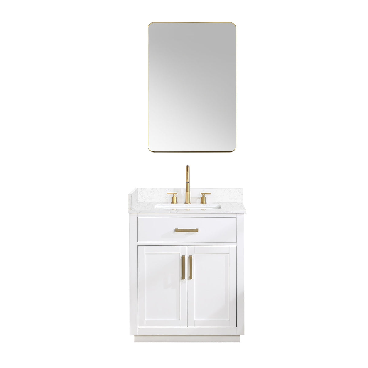 Altair Designs 30" single vanity with top - 557030-RB-GW-NM