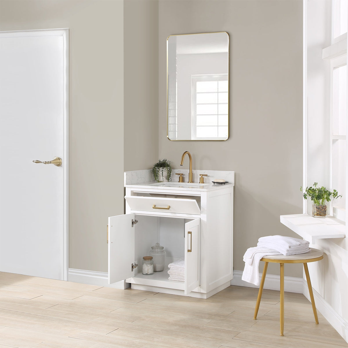 Altair Designs 30" single vanity with top - 557030-RB-GW-NM