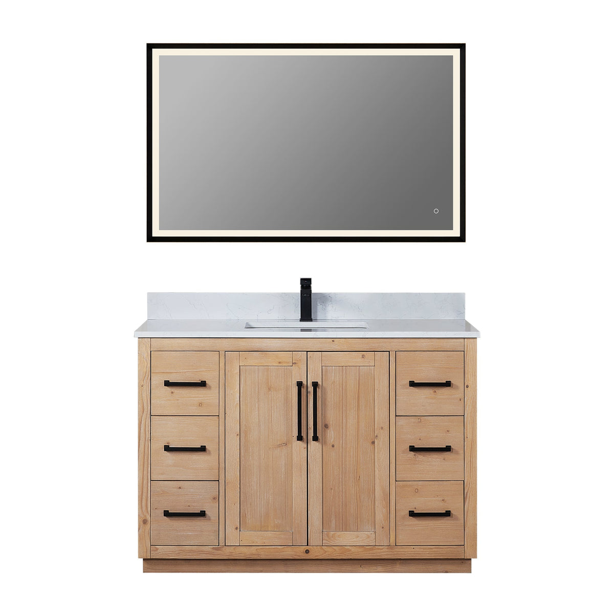Altair Designs Cicero 48" single vanity with top - 562048-LB-GW-NM
