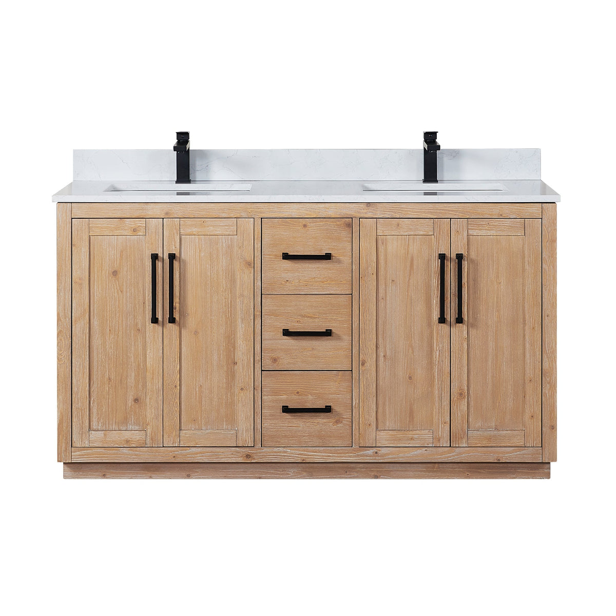 Altair Designs Cicero 60" double vanity with top - 562060-LB-GW-NM