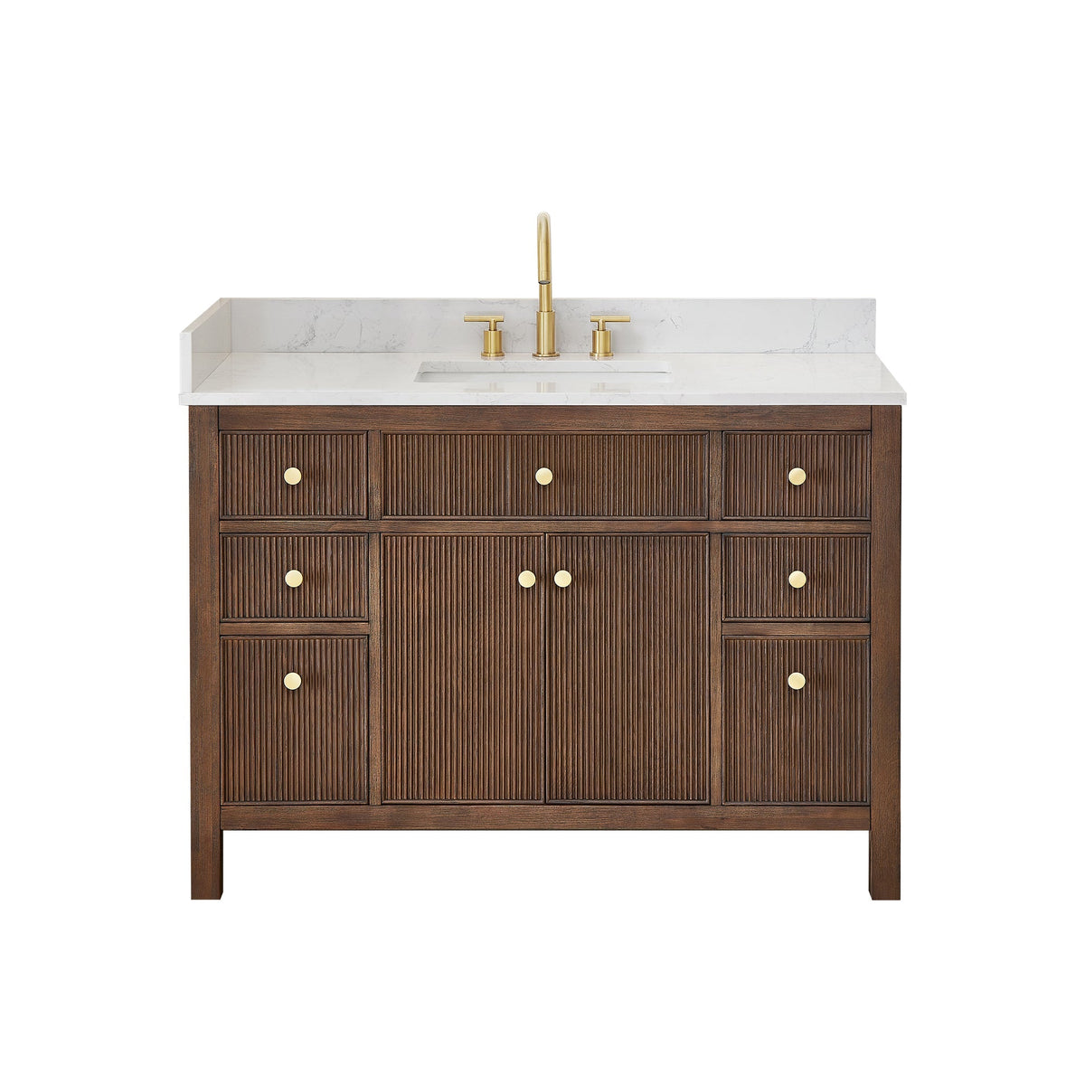 Altair Designs 48" single vanity with top - 567048-BK-GW-NM
