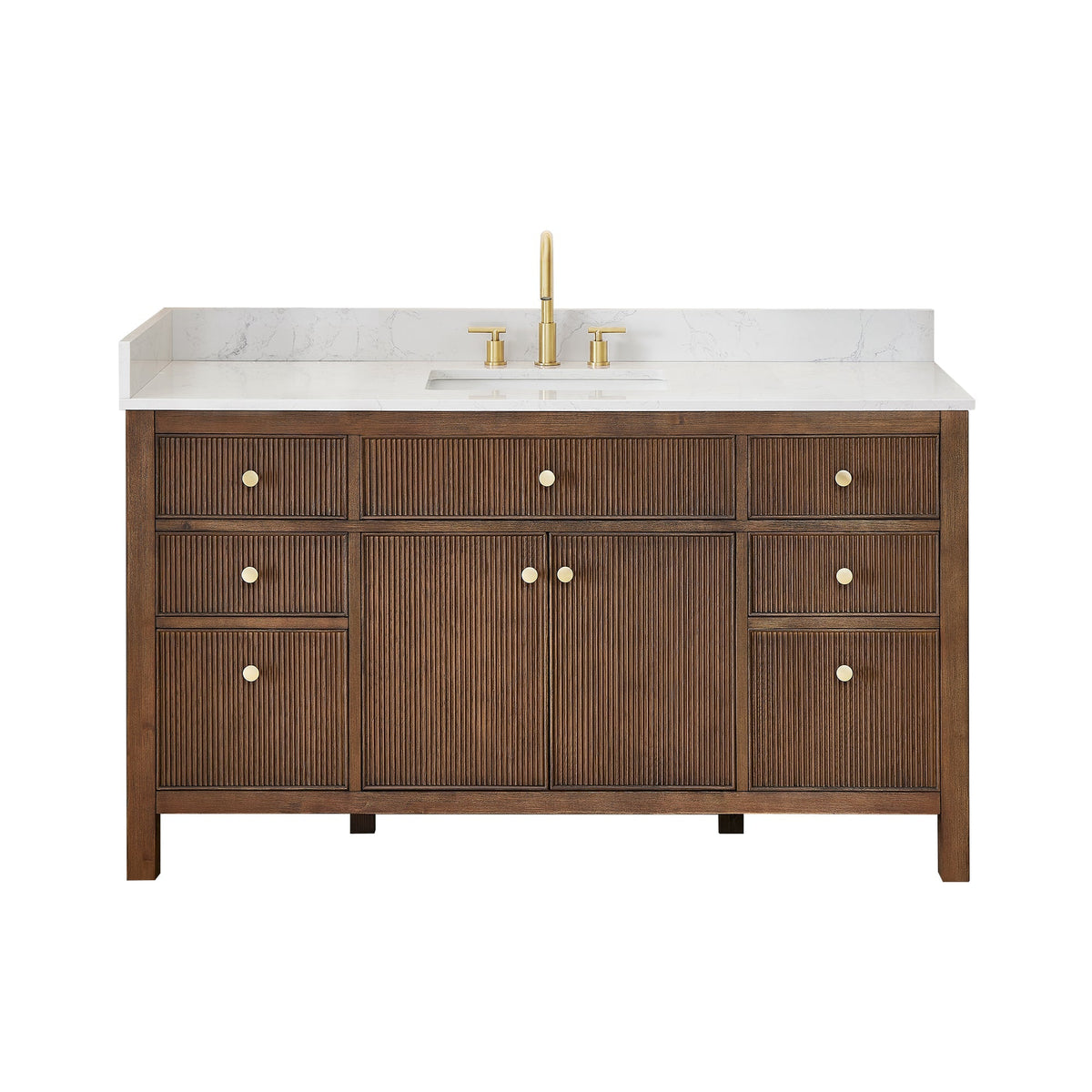 Altair Designs Cerrito 60" single vanity with top - Altair Designs Cecil 36"/48"/60"/72" single/double vanity with top - 590036-WO-GW-NM