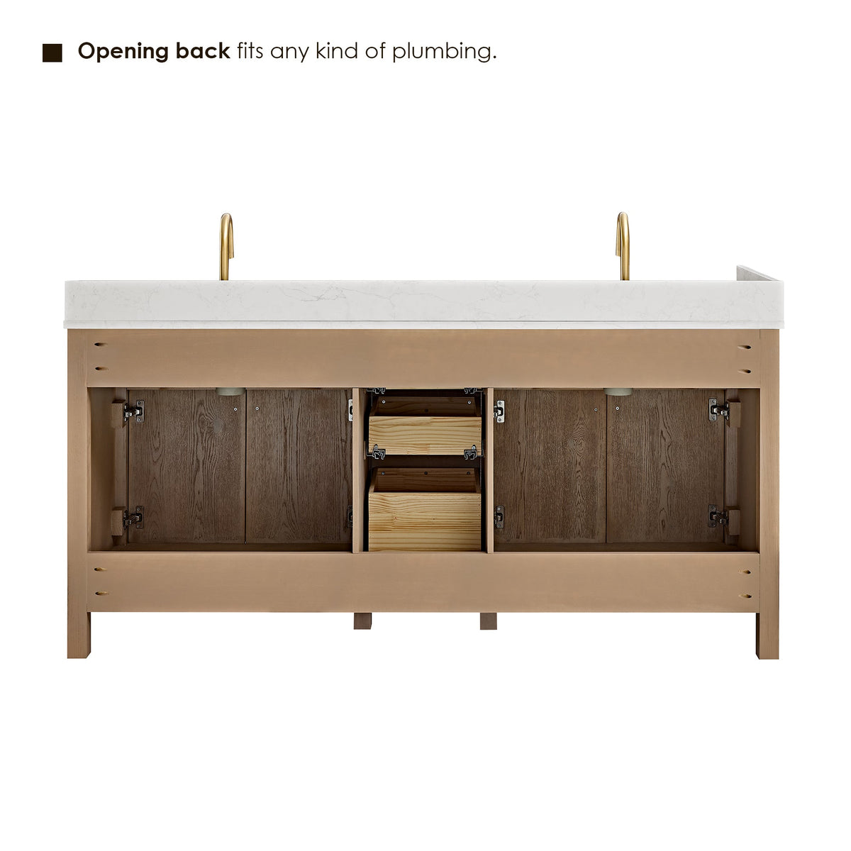 Cerrito 72" double vanity with top