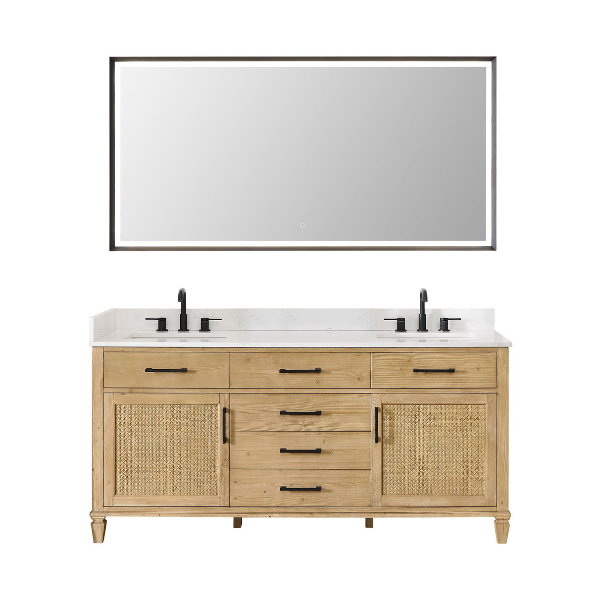 Altair Designs Salome 36"/48"/60"/72"/84" single/double vanity with top - 571036-WF-GW-NM