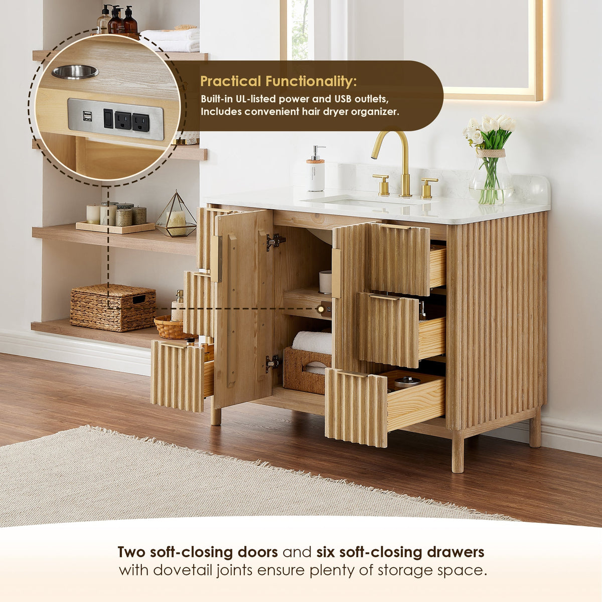 Altair Designs Sierra 48" single vanity with top - 575048-WL-GW-NM Price