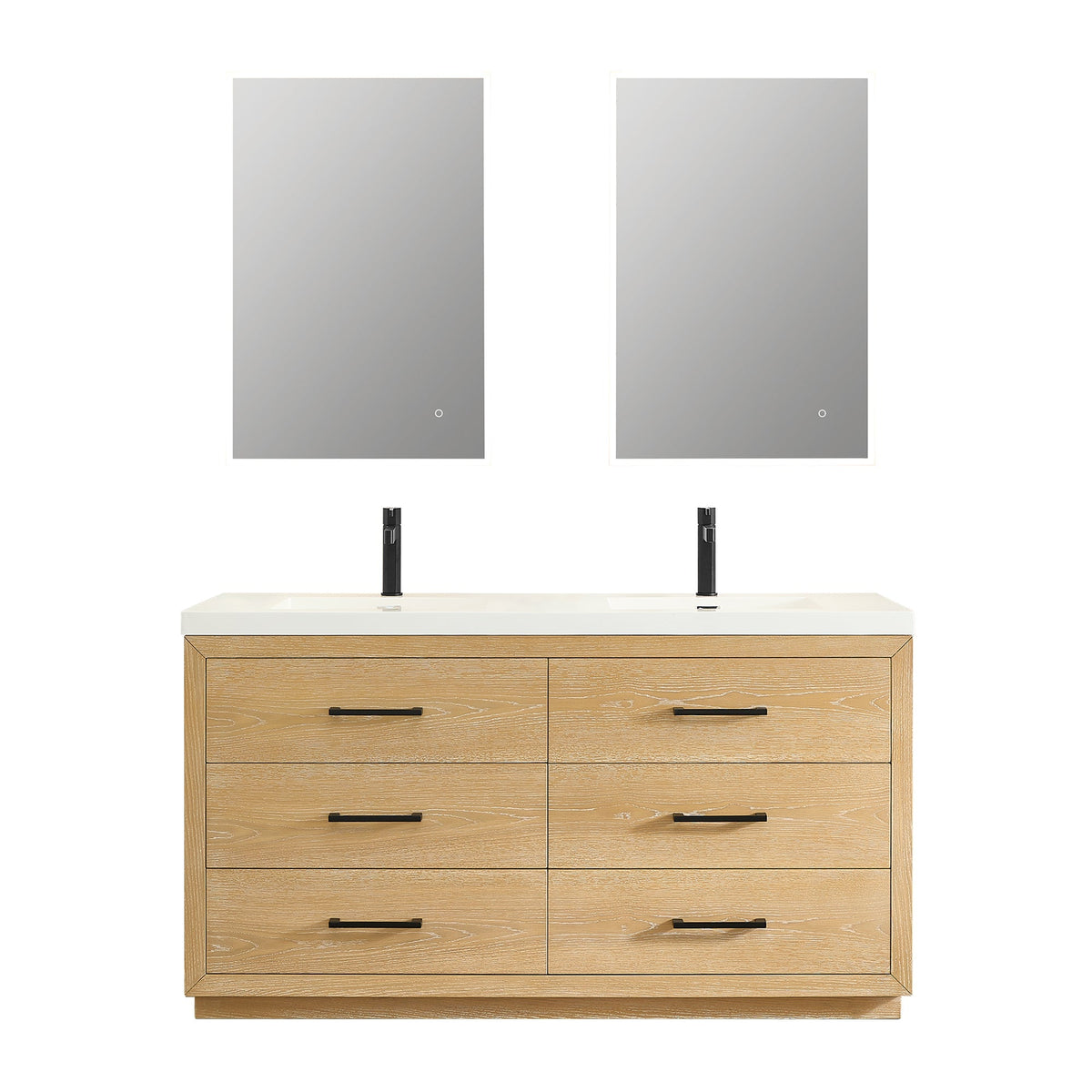 Altair Designs Sigrid 36"/48"/60"/72" single/double vanity with top - 579036-WO-WH-NM