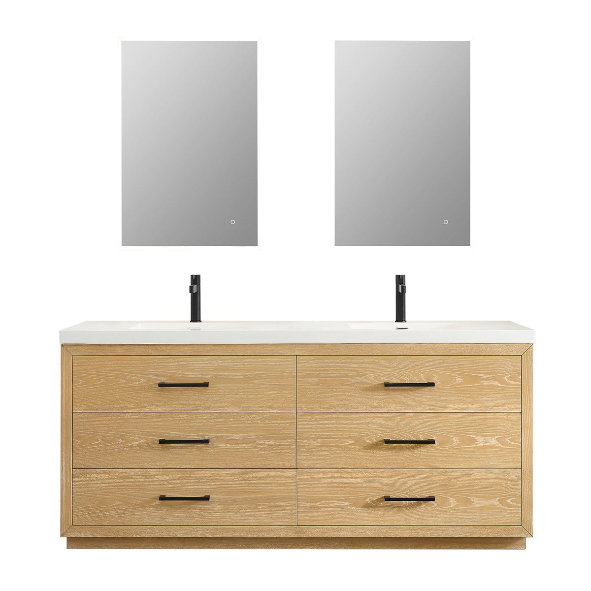Altair Designs Sigrid 36"/48"/60"/72" single/double vanity with top - 579036-WO-WH-NM