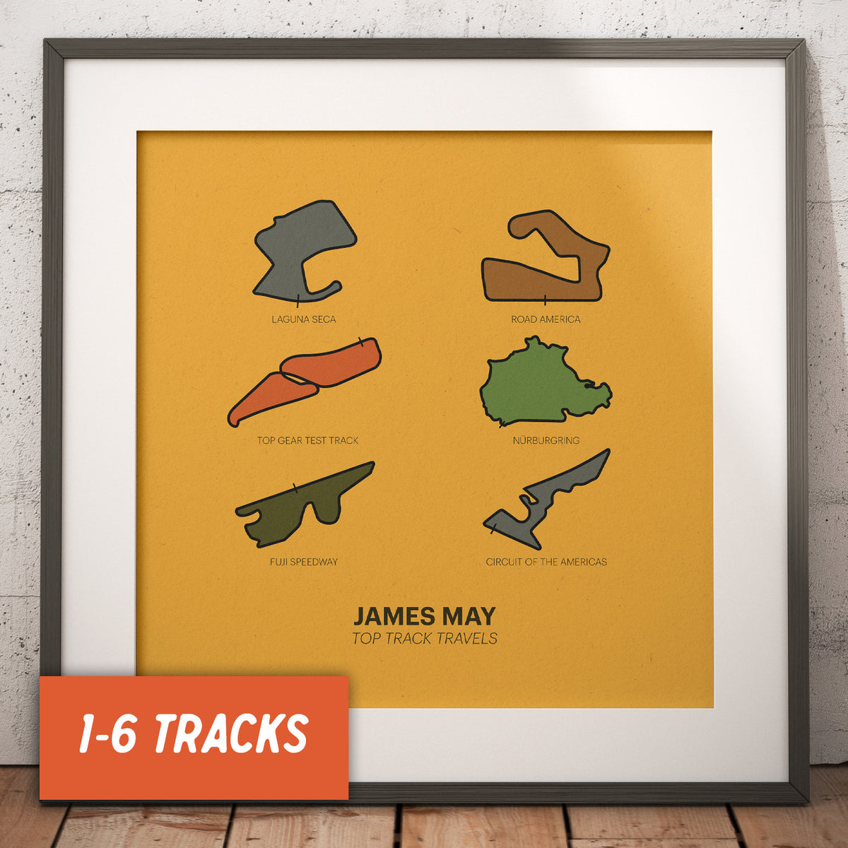 Personalized Race Track Print: 1-6 Tracks Wall Art - Custom Racing Poster