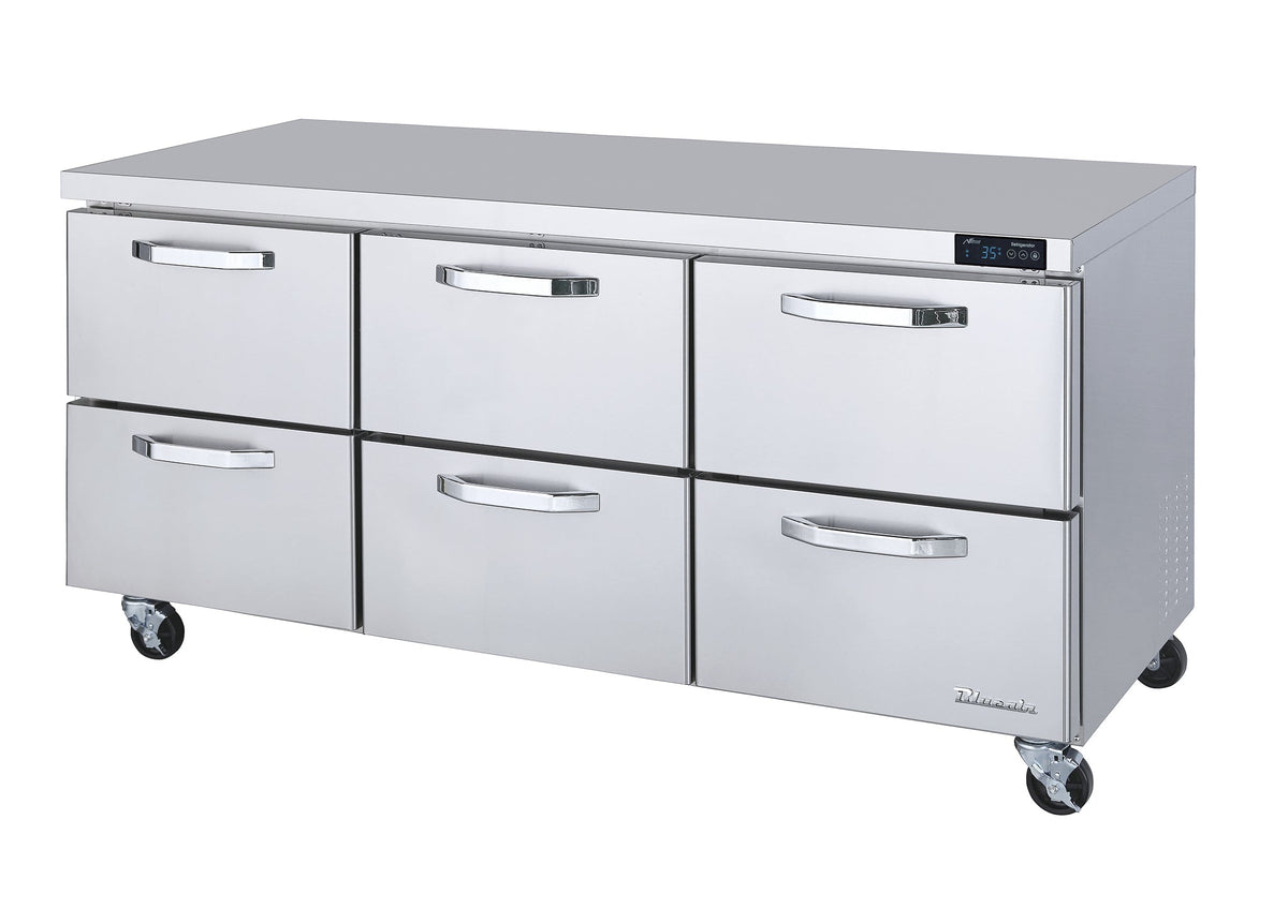 Blue Air BLUR72-HC | 72" Wide 3 Door Undercounter Refrigerator - BLUR72-HC