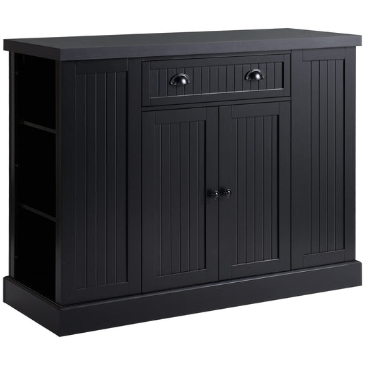 HomCom Cottage Kitchen Island with Storage, Buffet Cabinet with Drawer - B082S928CW