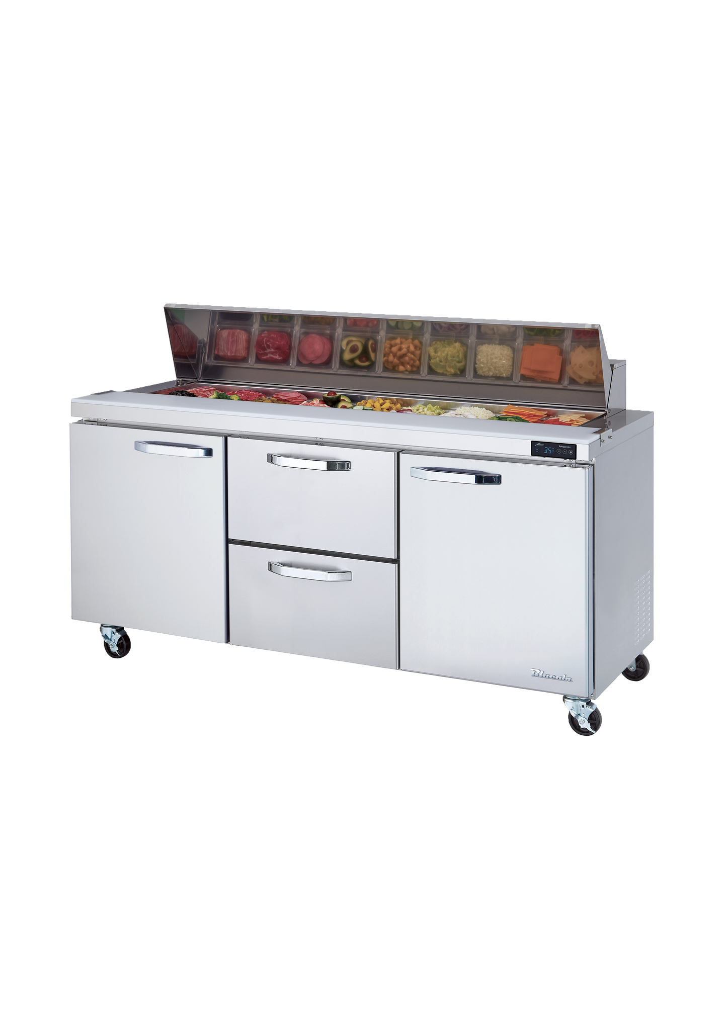Blue Air | 72" Wide 2 Drawer Sandwich Prep Table - BLPT72-D2M-HC