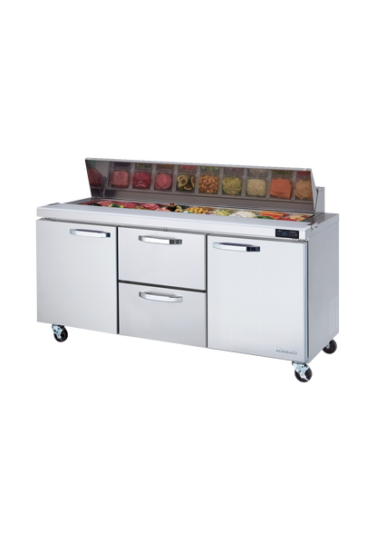 Blue Air | 67" Wide 2 Drawer Pizza Prep Table - BAPP67-D2R-HC