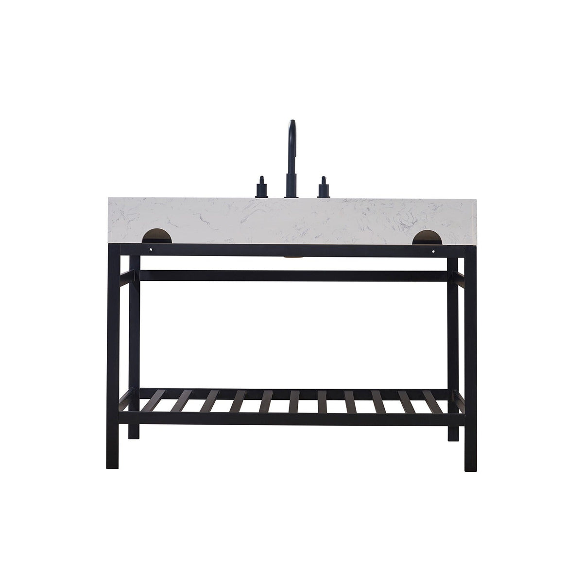Altair Designs 48" single vanity with top - 68048-AWAP-MB-NM