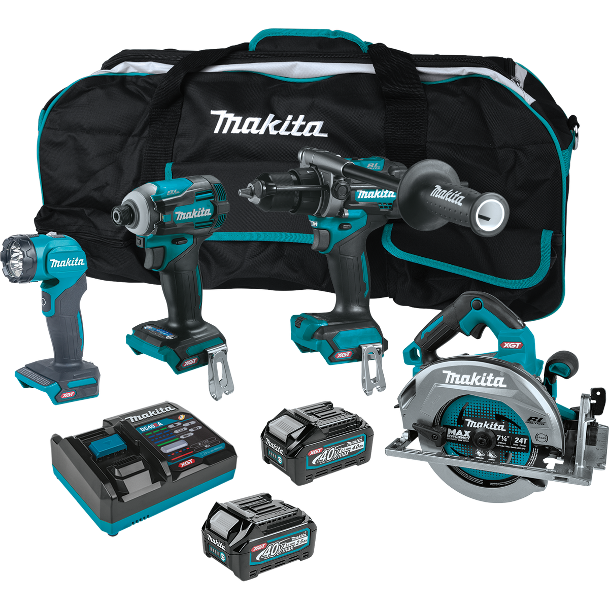 Makita (GT400M1D1) 40V Max XGT️ Brushless Cordless 4 Pc. Combo Kit (2.5Ah/4.0Ah) - GT400M1D1