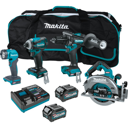 Makita (GT400M1D1) 40V Max XGT️ Brushless Cordless 4 Pc. Combo Kit (2.5Ah/4.0Ah) - GT400M1D1
