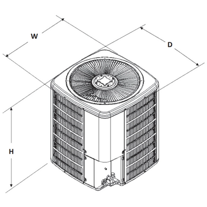 Goodman - 1.5 Ton/18,000 BTU Air Conditioner Condenser - SEER2 15.2 - Single Stage - R32 - GLXS5BA1810
