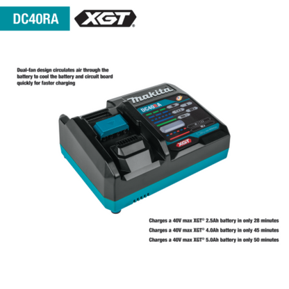 Makita 40V max XGT Brushless Cordless 4‑Sp. High‑Torque 1" Sq. Drive D‑Handle Extended Anvil Impact Wrench kit w/ Friction Ring (5.0Ah) - GWT10T