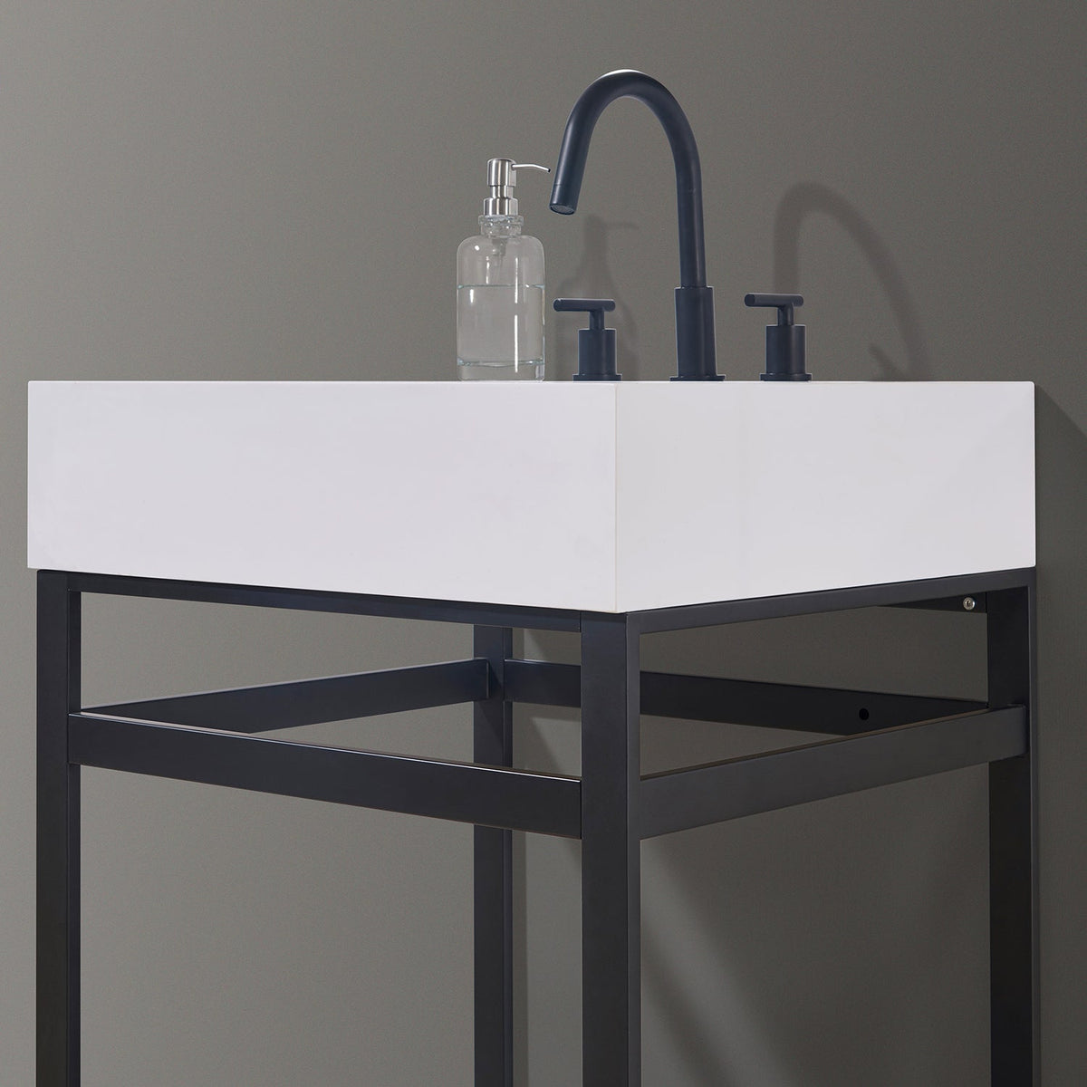 Altair Designs 24" single vanity with top - 70024-SWAP-MB-NM