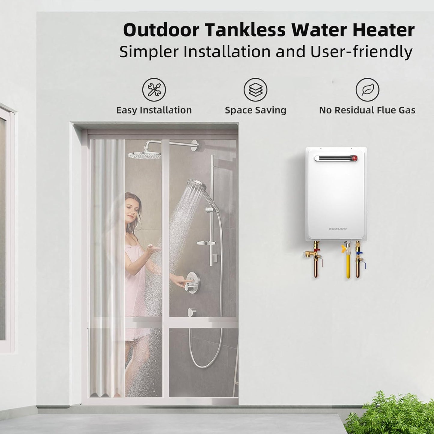 Mizudo CS120S Tankless Water Heater Natural Gas 5.1 GPM 120,000 BTU New - FDG-CS120SBW-NG