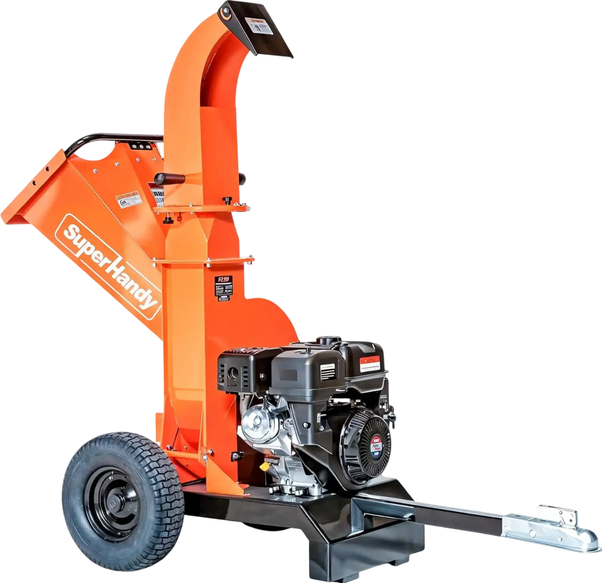 Super Handy GUO141 Towable Wood Chipper 4" Chipping Capacity 15 HP Gas Electric Start New - GUO141