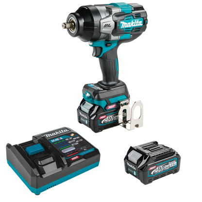 Makita (GWT02D) 40V max XGT Brushless Cordless 4‑Speed High‑Torque 1/2" Sq. Drive Impact Wrench Kit w/ Friction Ring Anvil (2.5Ah)