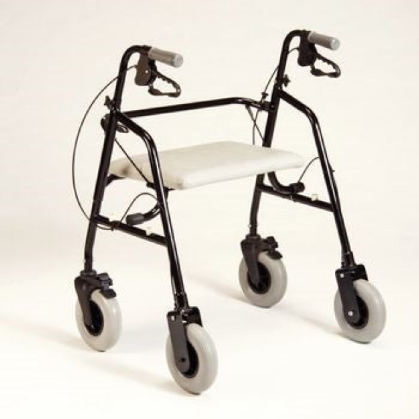 Patterson Medical - Bariatric 4 Wheel Rollator Black Adjustable Height / Extra Wide / Folding Steel Frame - 563359