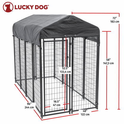 Lucky Dog Uptown Large Welded Kennel Heavy Duty Dog Cage Pen  - 93611