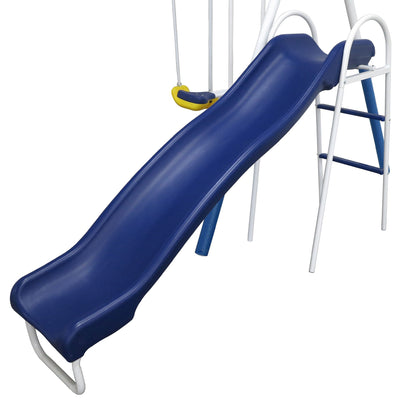 XDP Recreation Playground Galore Outdoor Swing Set with Glider, 3 Swings & Slide - 94021